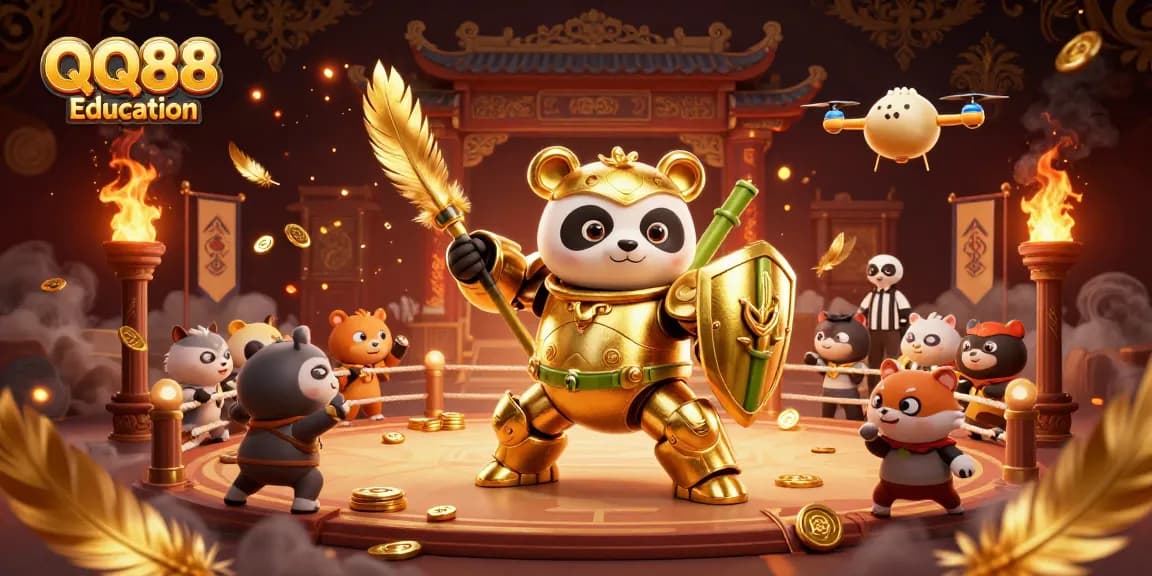 Immerse in QQ88 Education, where thrilling gambling action unfolds with dynamic characters and vibrant game elements.