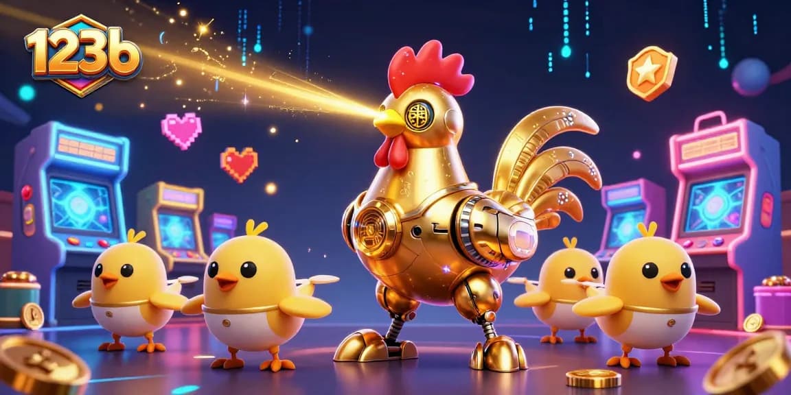 Experience the engaging atmosphere of 123b's gaming world filled with vibrant casino elements.