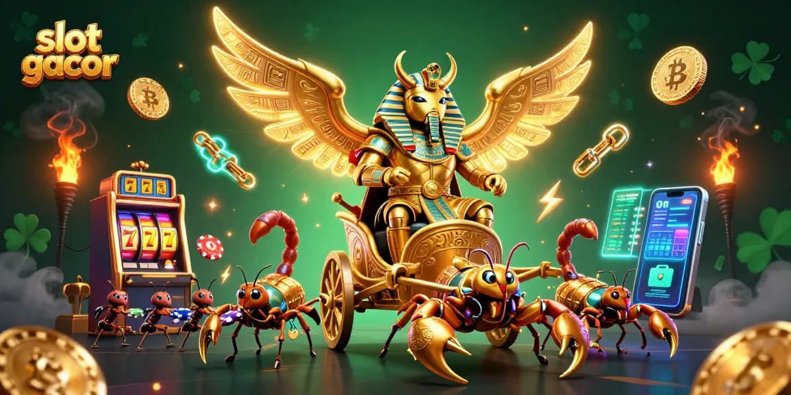 Experience the thrill of slot gacor with a vibrant 3D illustration featuring exciting casino elements.