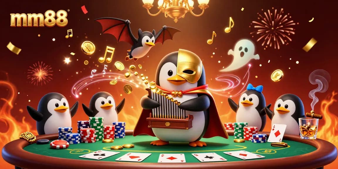 Experience thrilling wins at mm88 with a vibrant 3D casino scene featuring fantastic characters and games