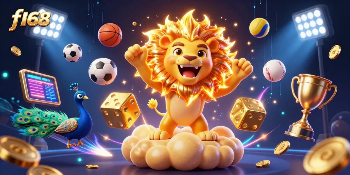 Experience exciting action with f168's playful gambling universe featuring vibrant characters and rich casino elements.