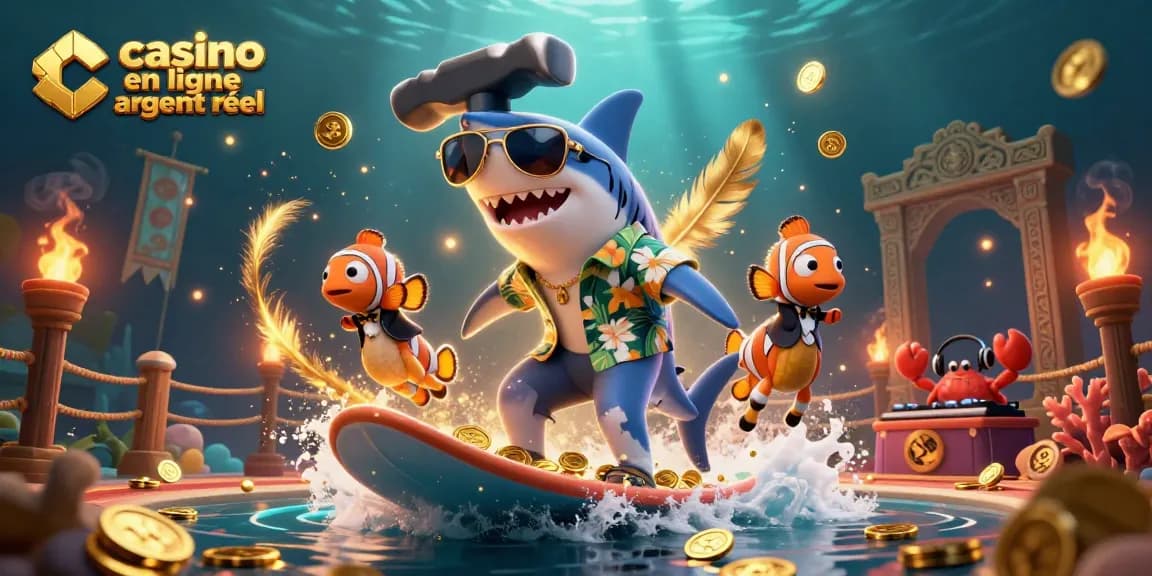 Capturant l'excitation des jeux, ce visuel illustre le casino en ligne argent réel avec une ambiance dynamique.