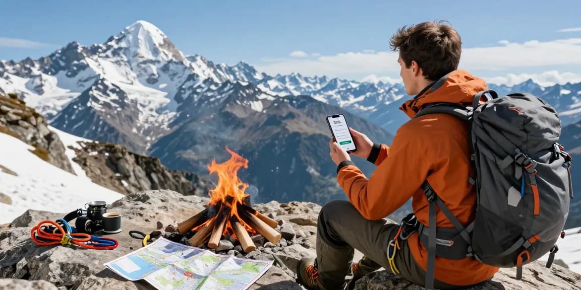 Experience mantra88 login while adventuring in majestic mountains, showcasing excitement and connectivity.
