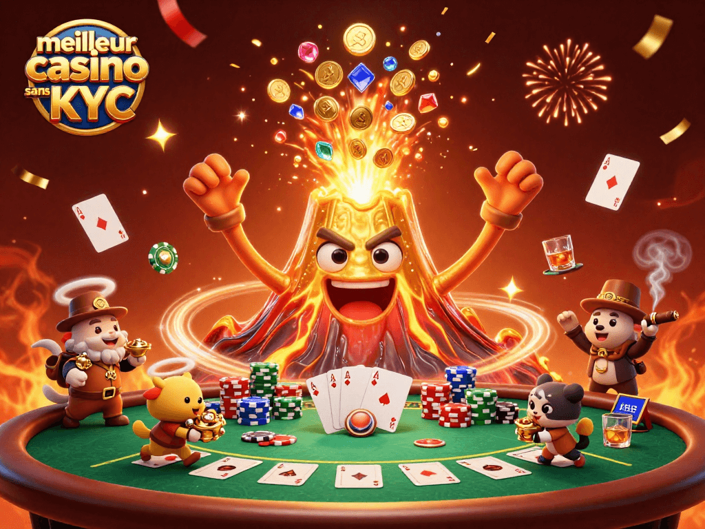 Jouez au meilleur casino sans KYC avec des trésors et des événements de poker animés.