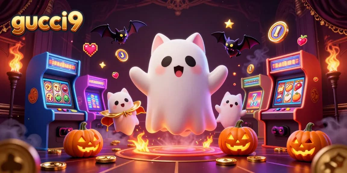 Play a thrilling game at gucci9 with a ghost cat and vampire bat in a haunted casino!