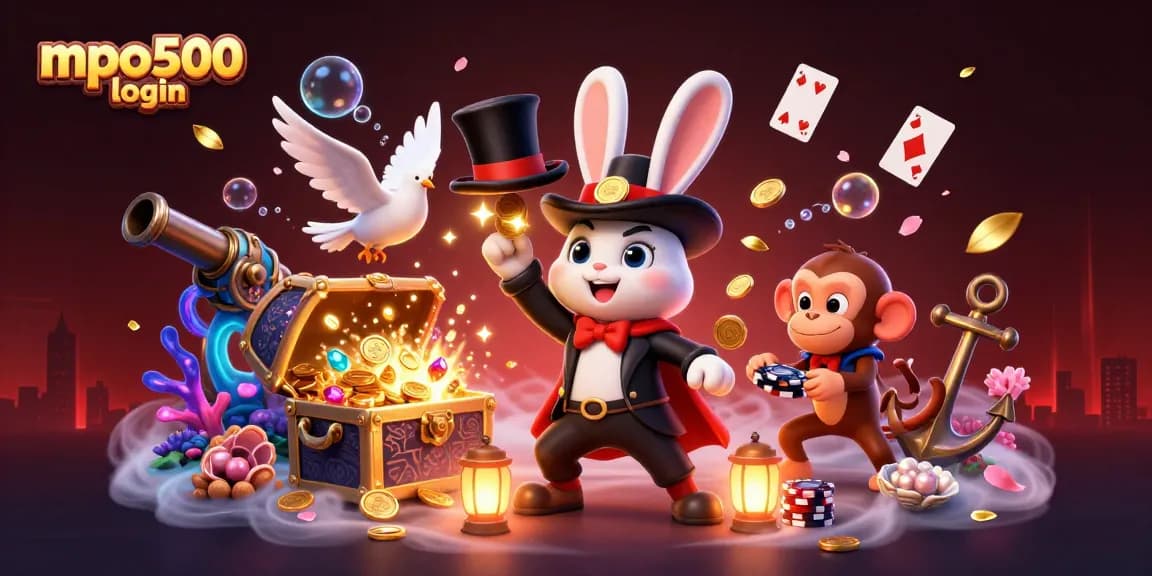 Experience excitement with mpo500 login as a magician rabbit dazzles with coins!
