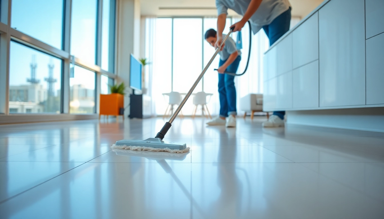 Experience thorough Bond cleaning Logan service showcasing a professional cleaner at work.