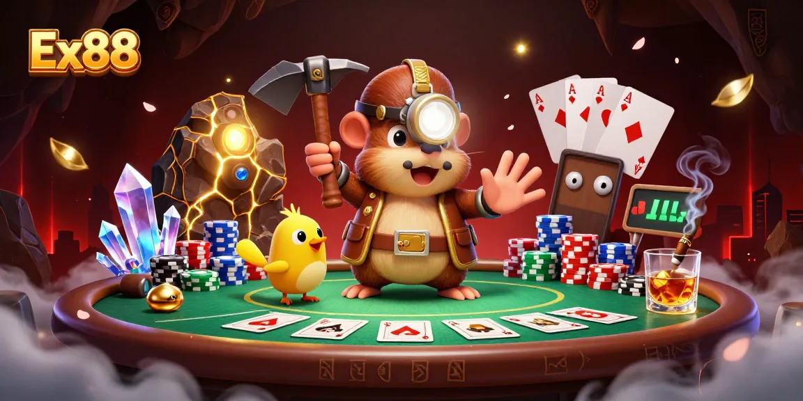 Ex88 invites players to discover treasures while enjoying poker in an immersive casino scene.