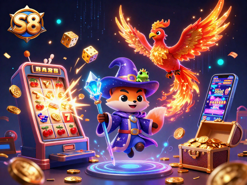 S8 offers immersive gameplay with exciting casino slots and rich visuals, featuring engaging characters and thrilling treasures.