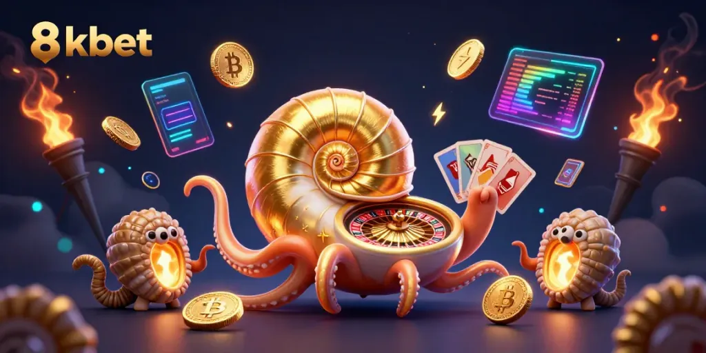 Play exciting games at 8xbet, featuring dynamic casino elements and vibrant graphics.