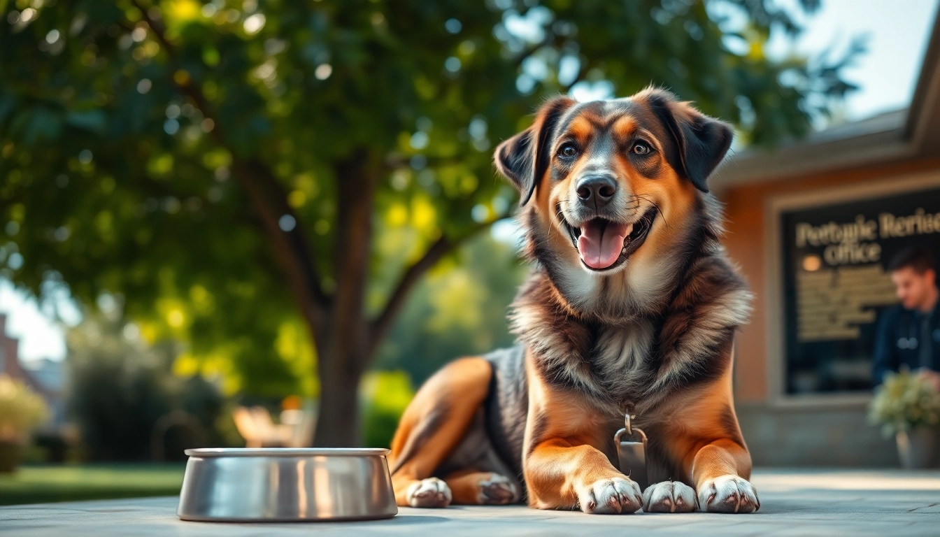 Dog receiving dmso for dogs treatment, showcasing health and wellness in a serene outdoor setting.