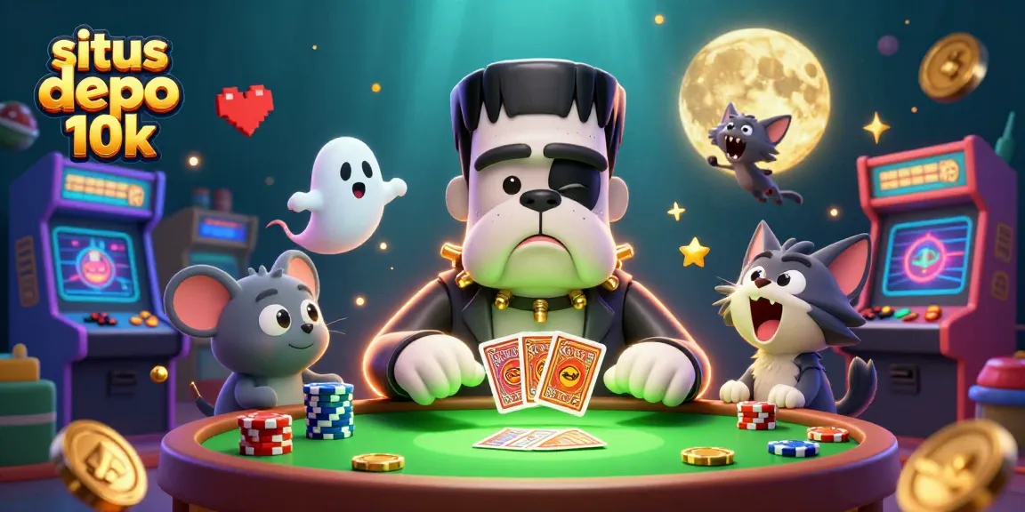 Permainan slot gacor di situs depo 10k dengan karakter lucu dan elemen kasino yang menarik.