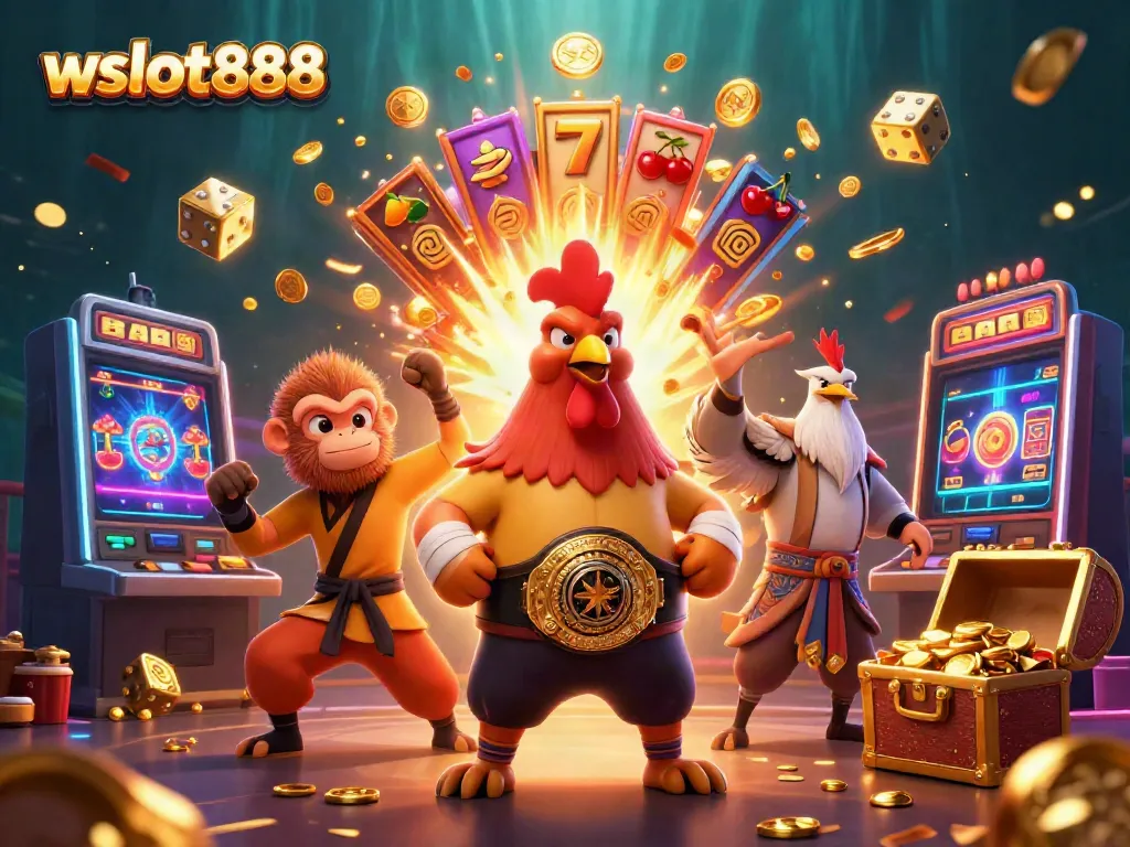 Raih jackpot di wslot888 dengan ilustrasi slot unik dan karakter beransur 3D yang menarik.